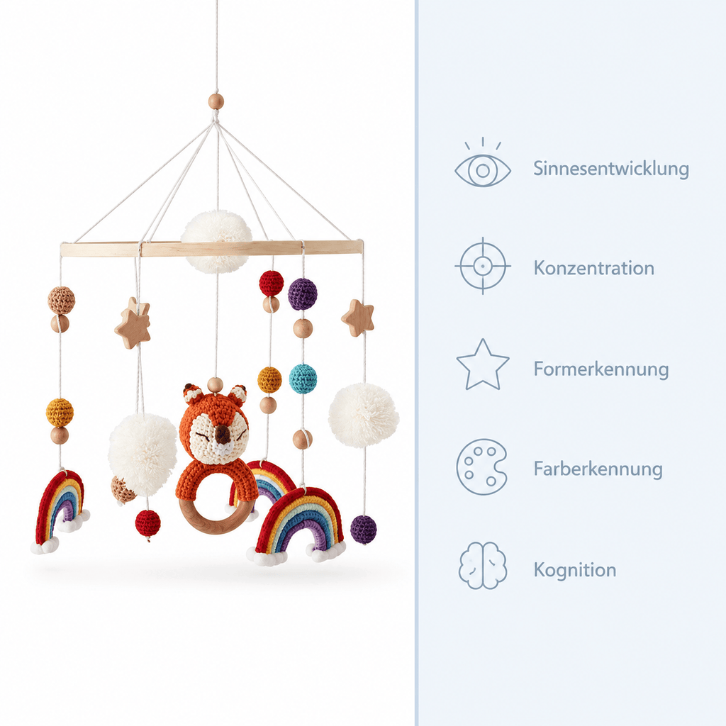Montessoriland Babymobile mit Fuchs und Regenbogen
