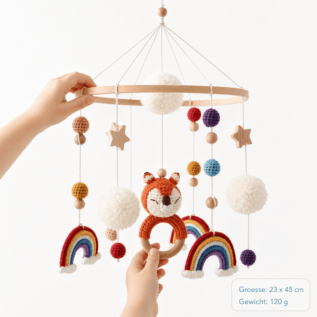 Montessoriland Babymobile mit Fuchs und Regenbogen