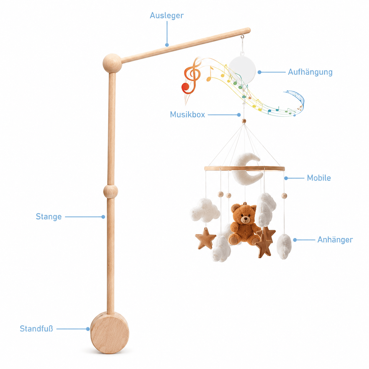 Montessoriland Babymobile mit Ständer und Musikbox