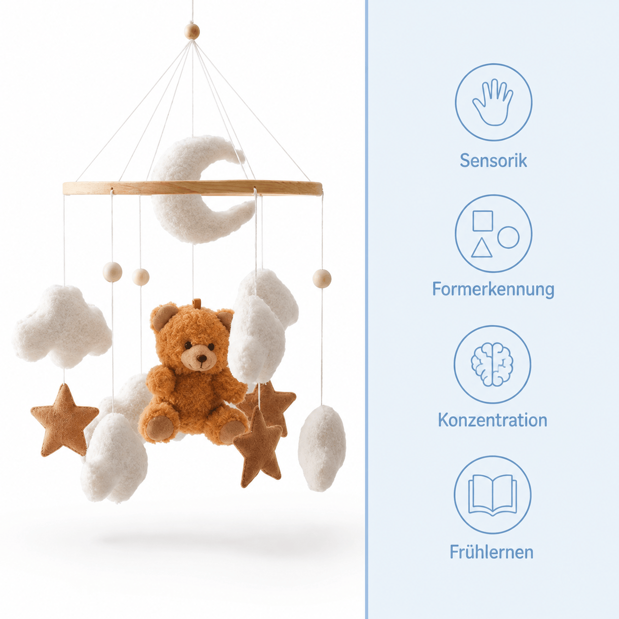 Montessoriland Babymobile mit Teddybär und Mond Bild