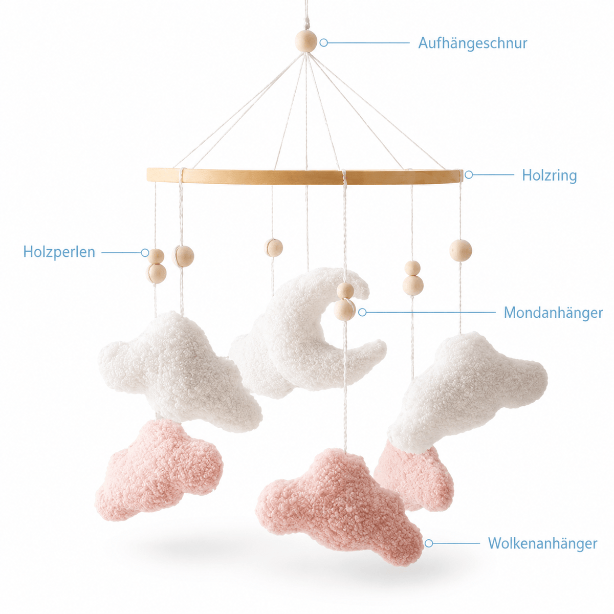 Montessoriland Babymobile mit Wolken und Mond