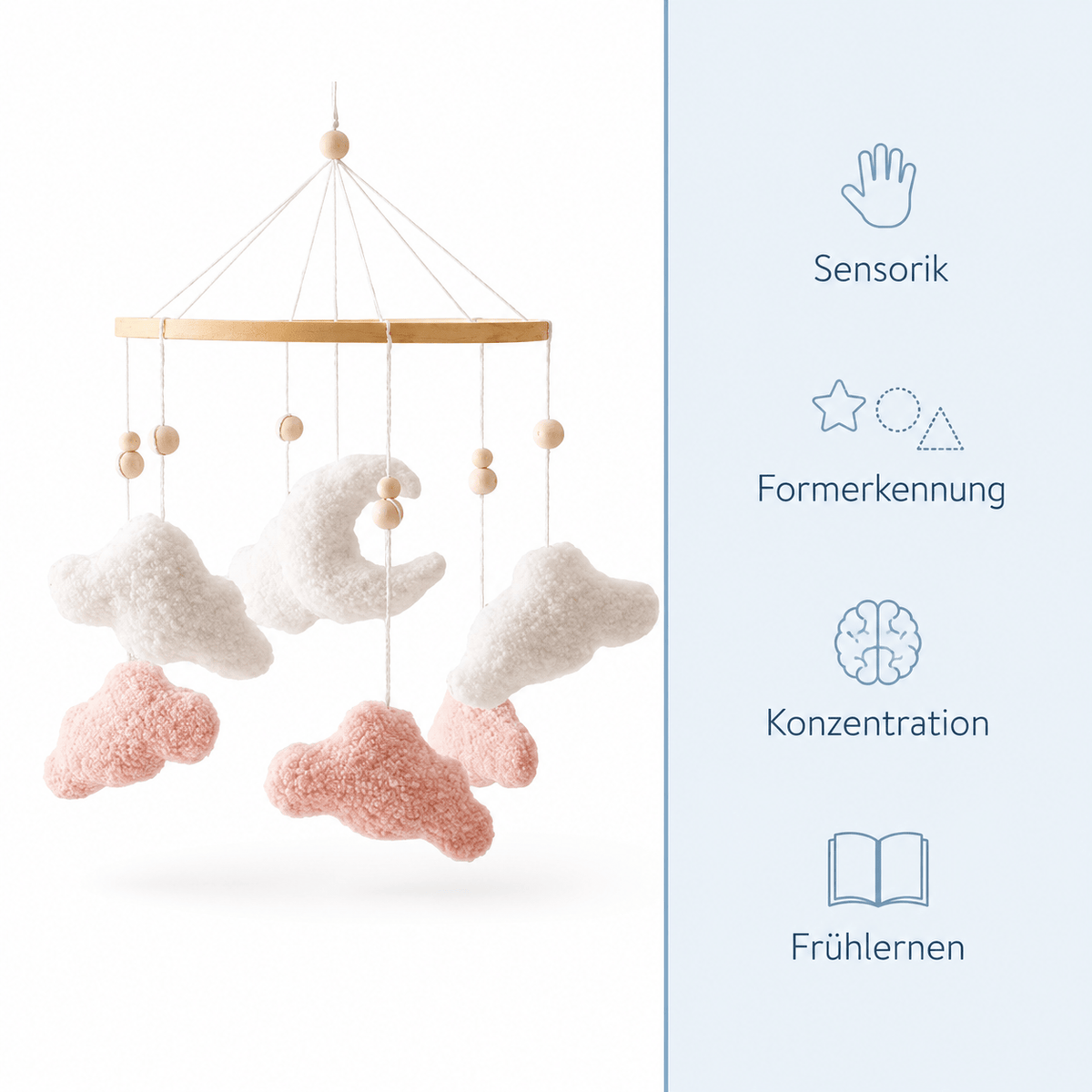 Montessoriland Babymobile mit Wolken und Mond
