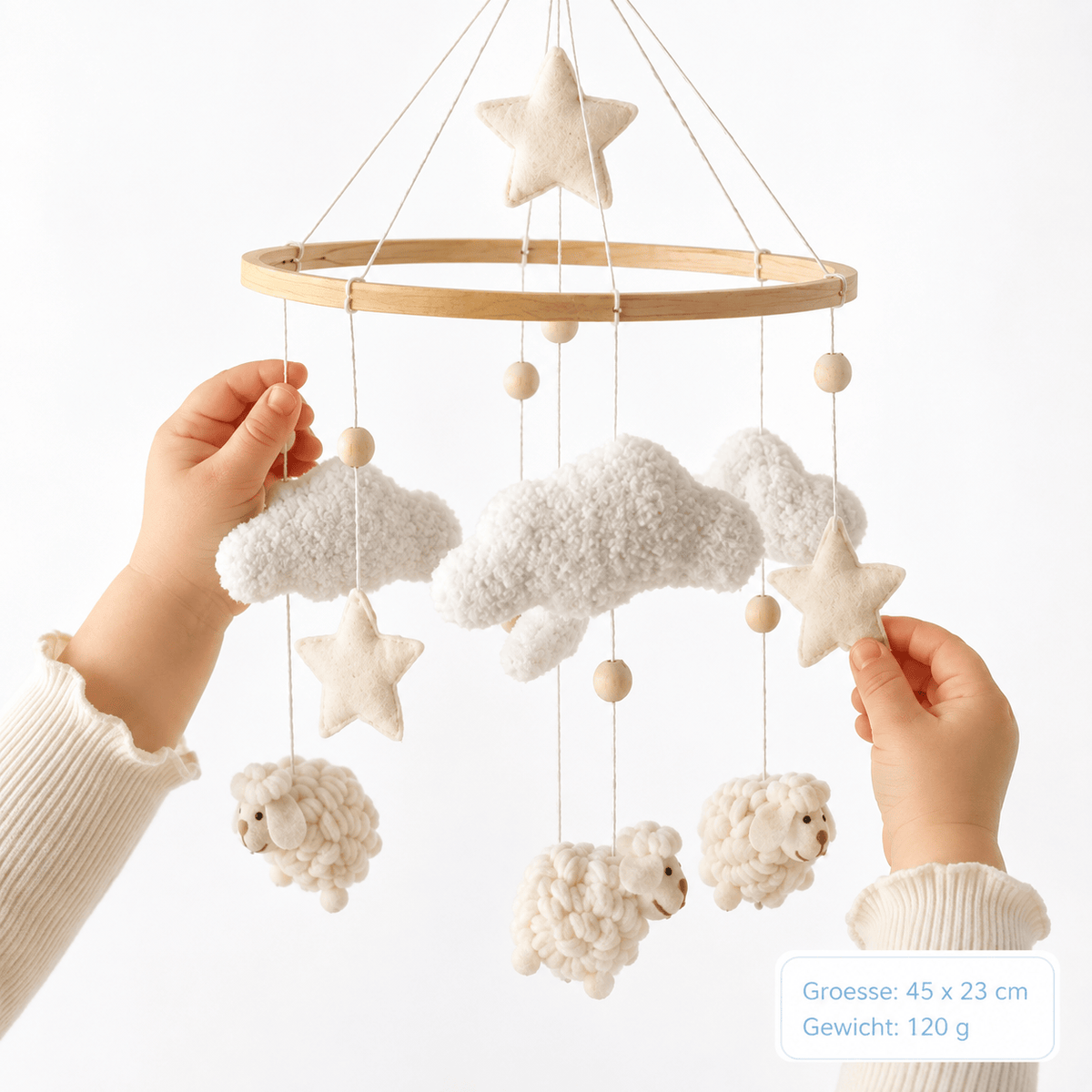 Montessoriland Babymobile mit Wolken und Schafen