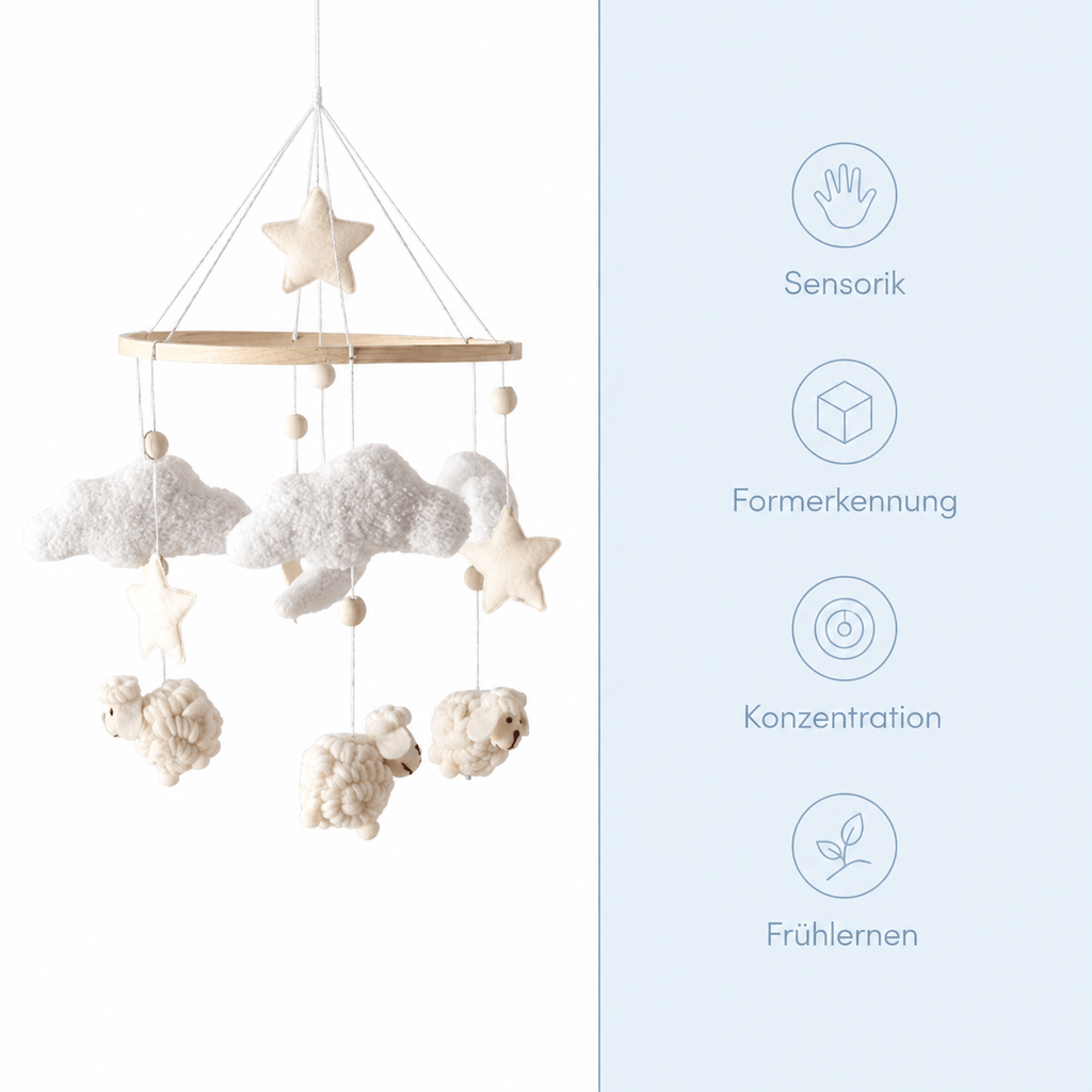 Montessoriland Babymobile mit Wolken und Schafen