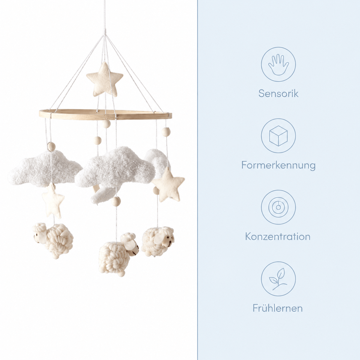 Montessoriland Babymobile mit Wolken und Schafen