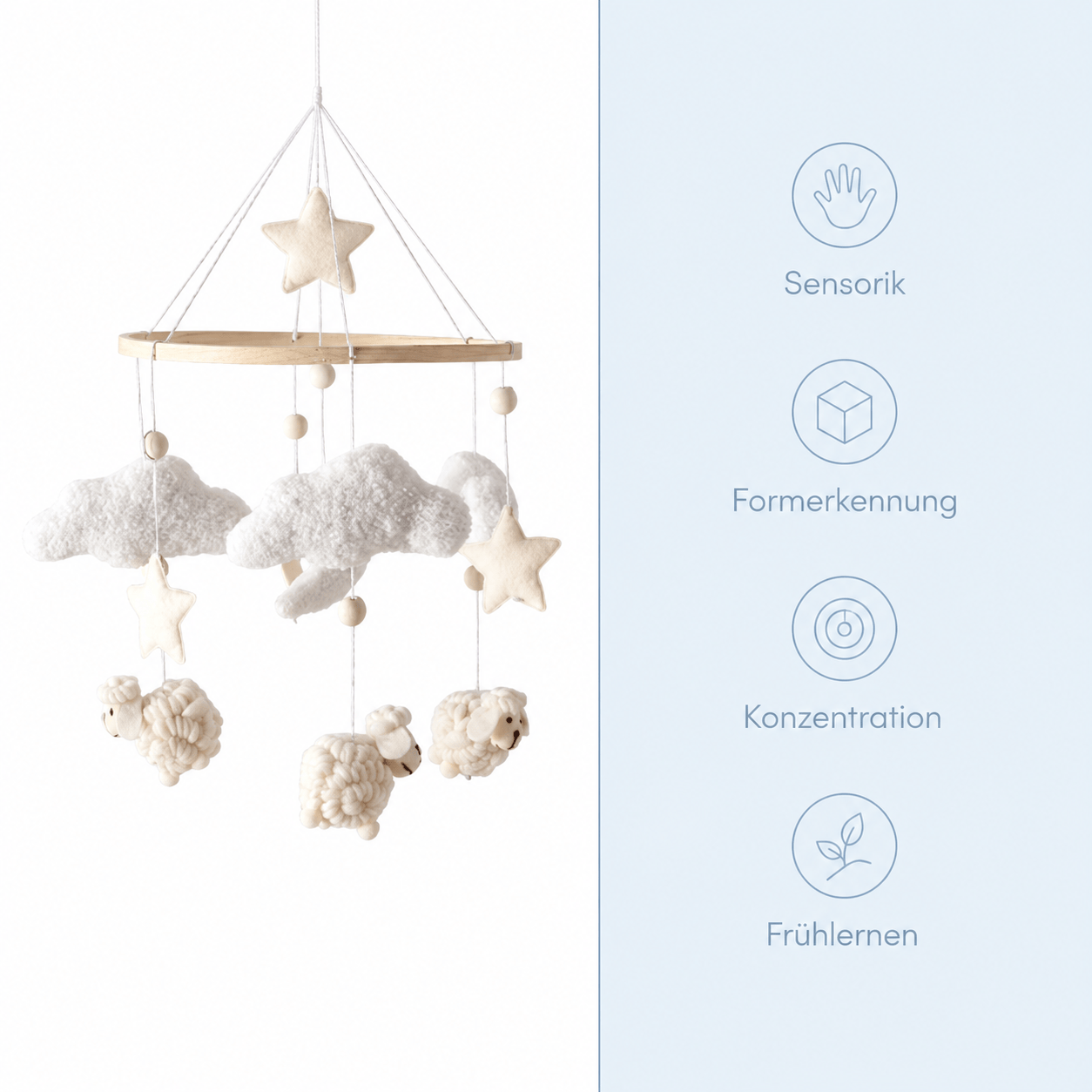 Montessoriland Babymobile mit Wolken und Schafen Bild