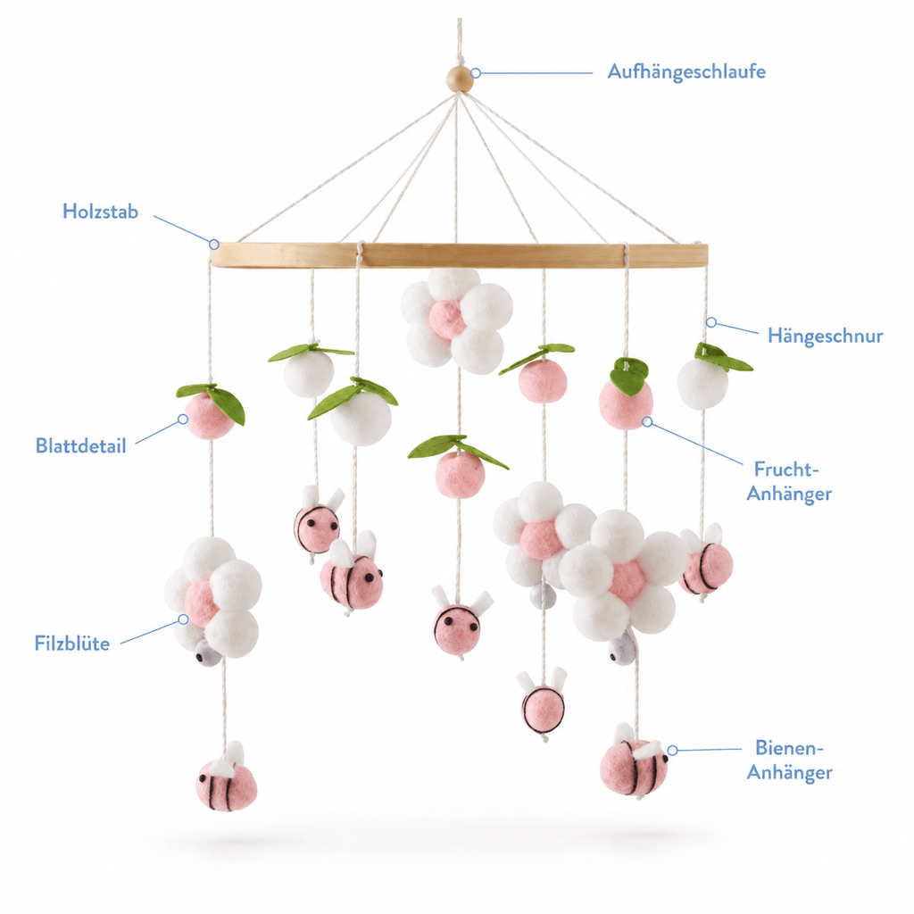 Montessoriland Montessori-Babymobile mit Bienen und Blumen