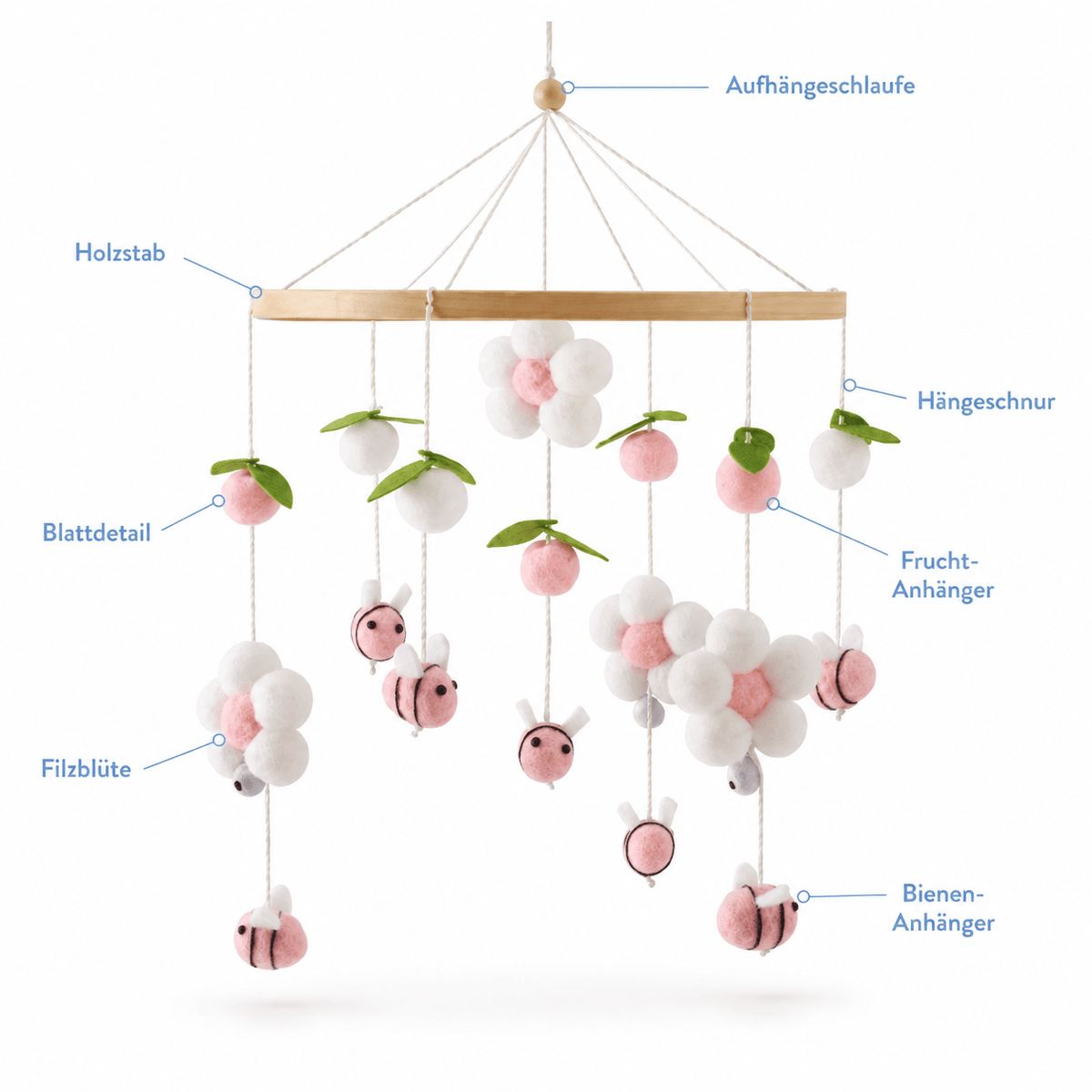 Montessoriland Montessori-Babymobile mit Bienen und Blumen