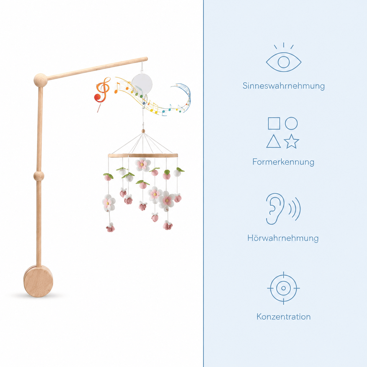 Montessoriland Montessori-Babymobile mit Blumen