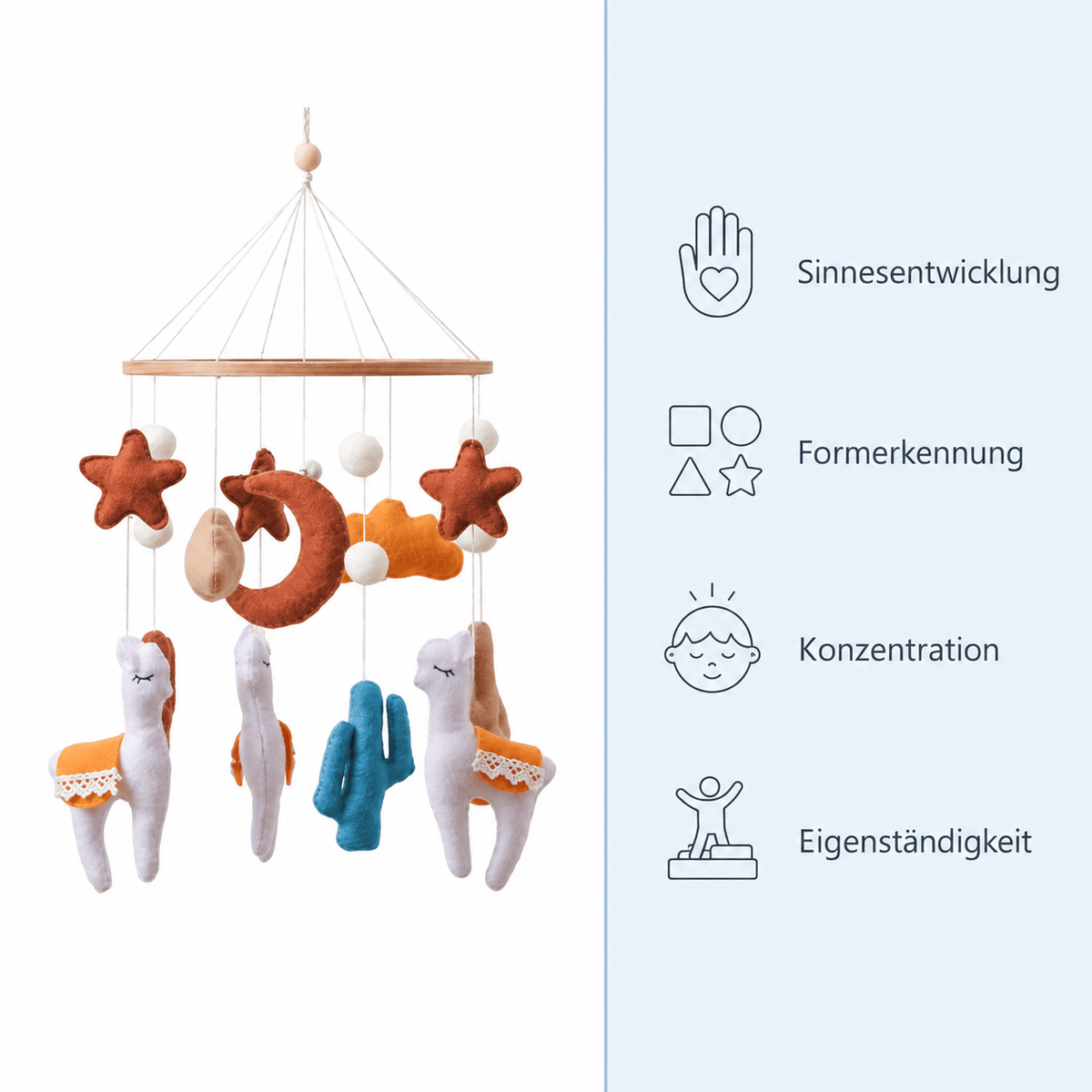 Montessoriland Montessori-Babymobile mit Lamas