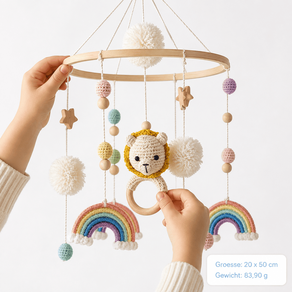 Montessoriland Montessori-Babymobile mit Löwe und Regenbogen