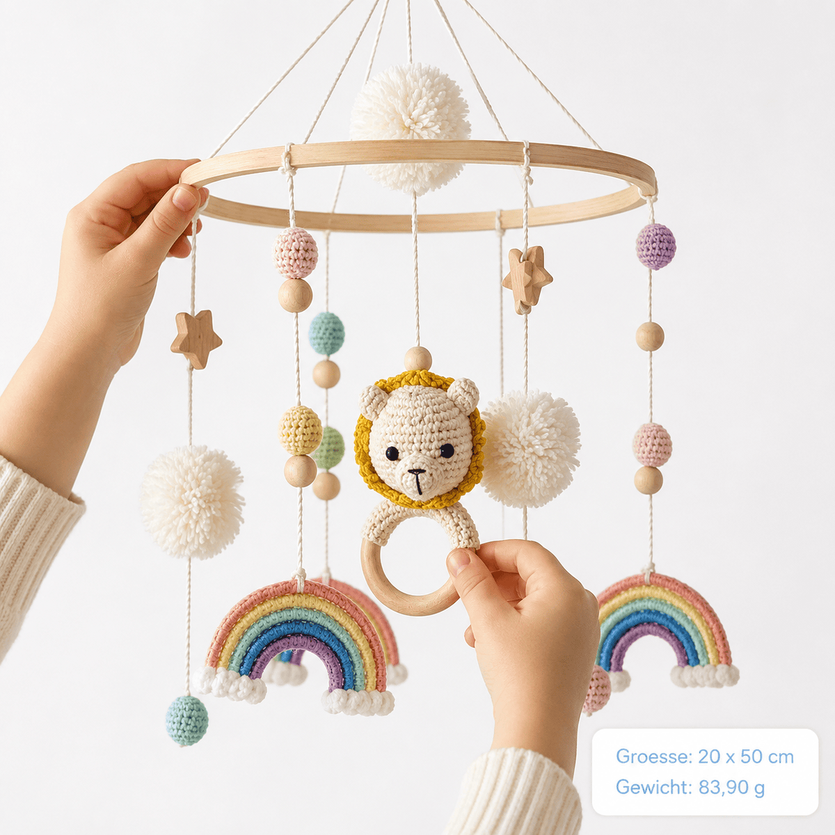 Montessoriland Montessori-Babymobile mit Löwe und Regenbogen