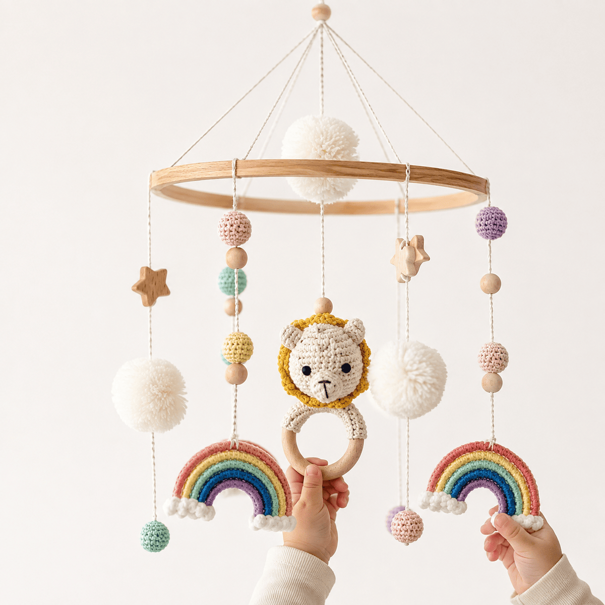 Montessoriland Montessori-Babymobile mit Löwe und Regenbogen