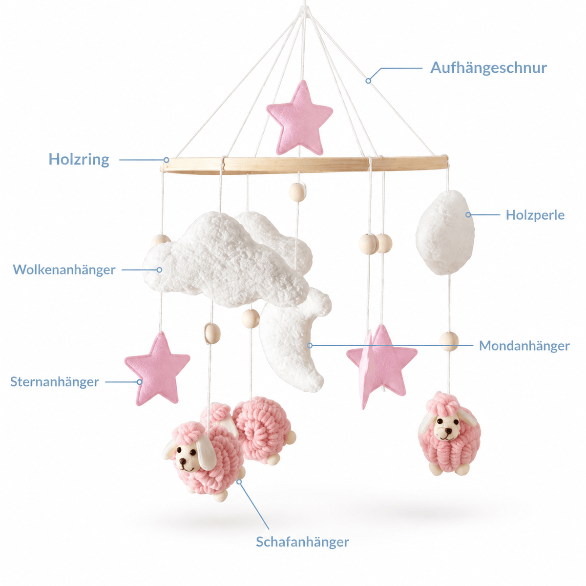 Montessoriland Montessori-Babymobile mit Schafen