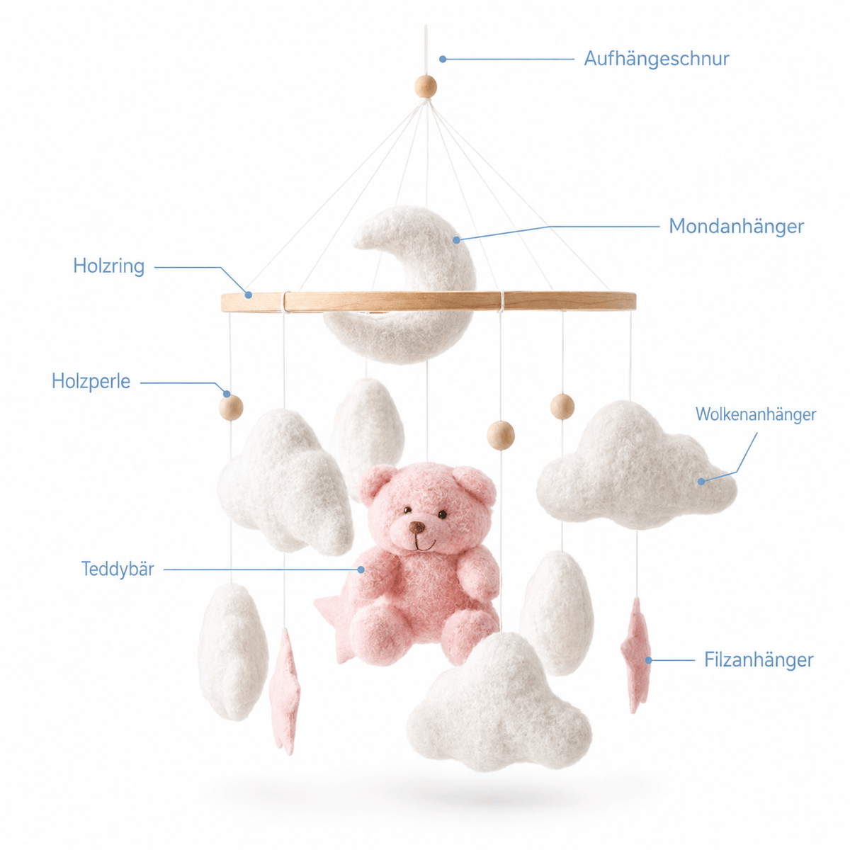 Montessoriland Montessori-Babymobile mit Teddybär