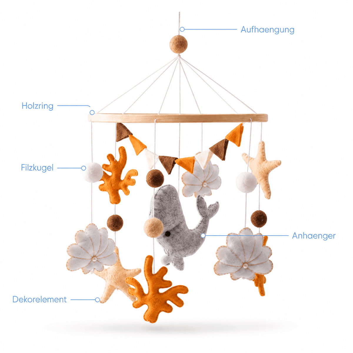 Montessoriland Montessori-Babymobile mit Wal