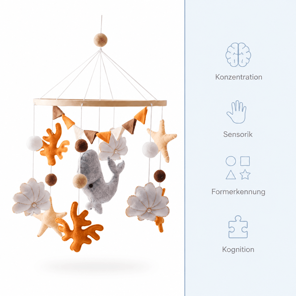 Montessoriland Montessori-Babymobile mit Wal