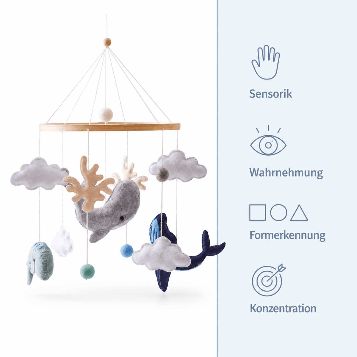 Montessoriland Montessori-Babymobile mit Walen Bild