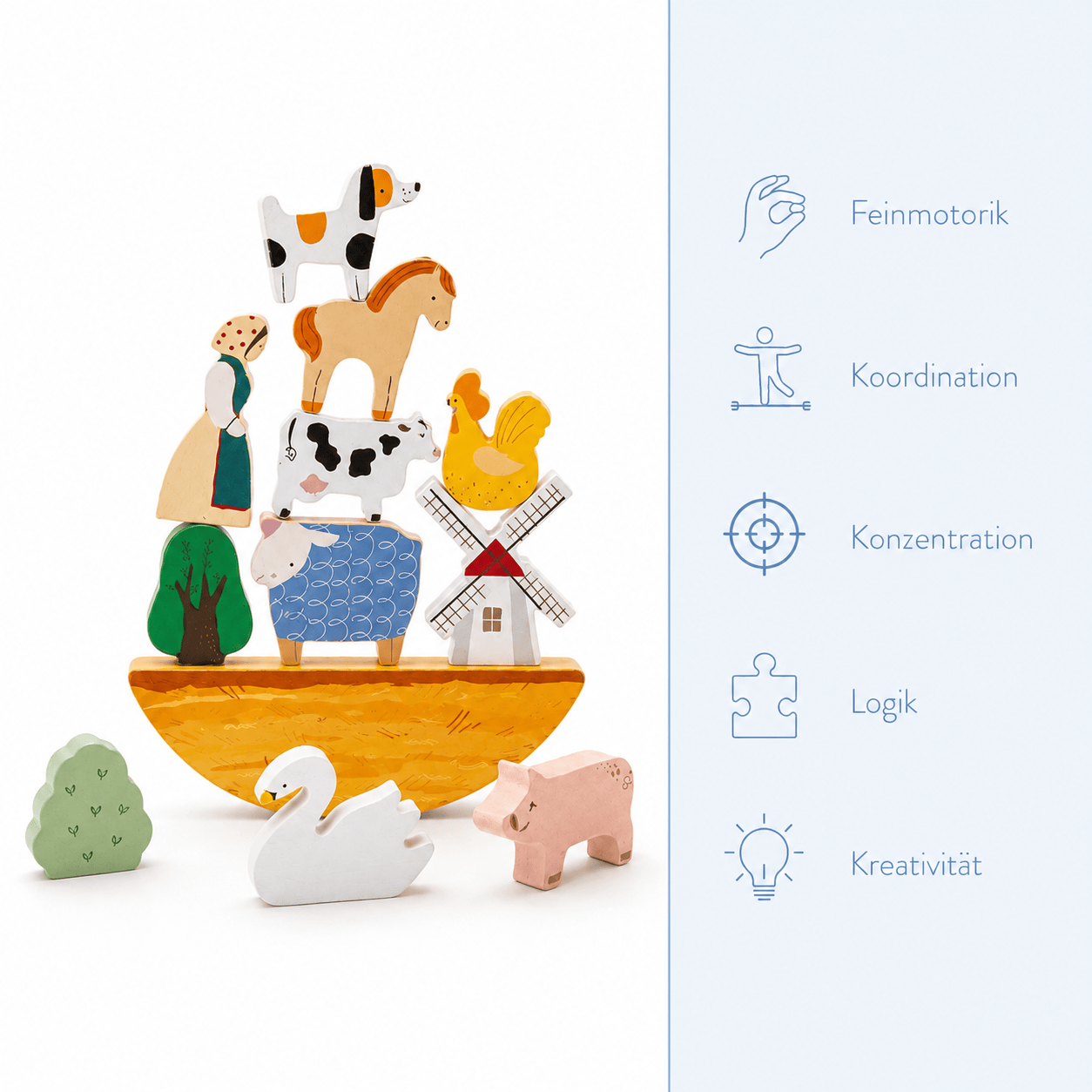 Montessoriland Montessori-Balancierspiel mit Bauernhoftieren Bild