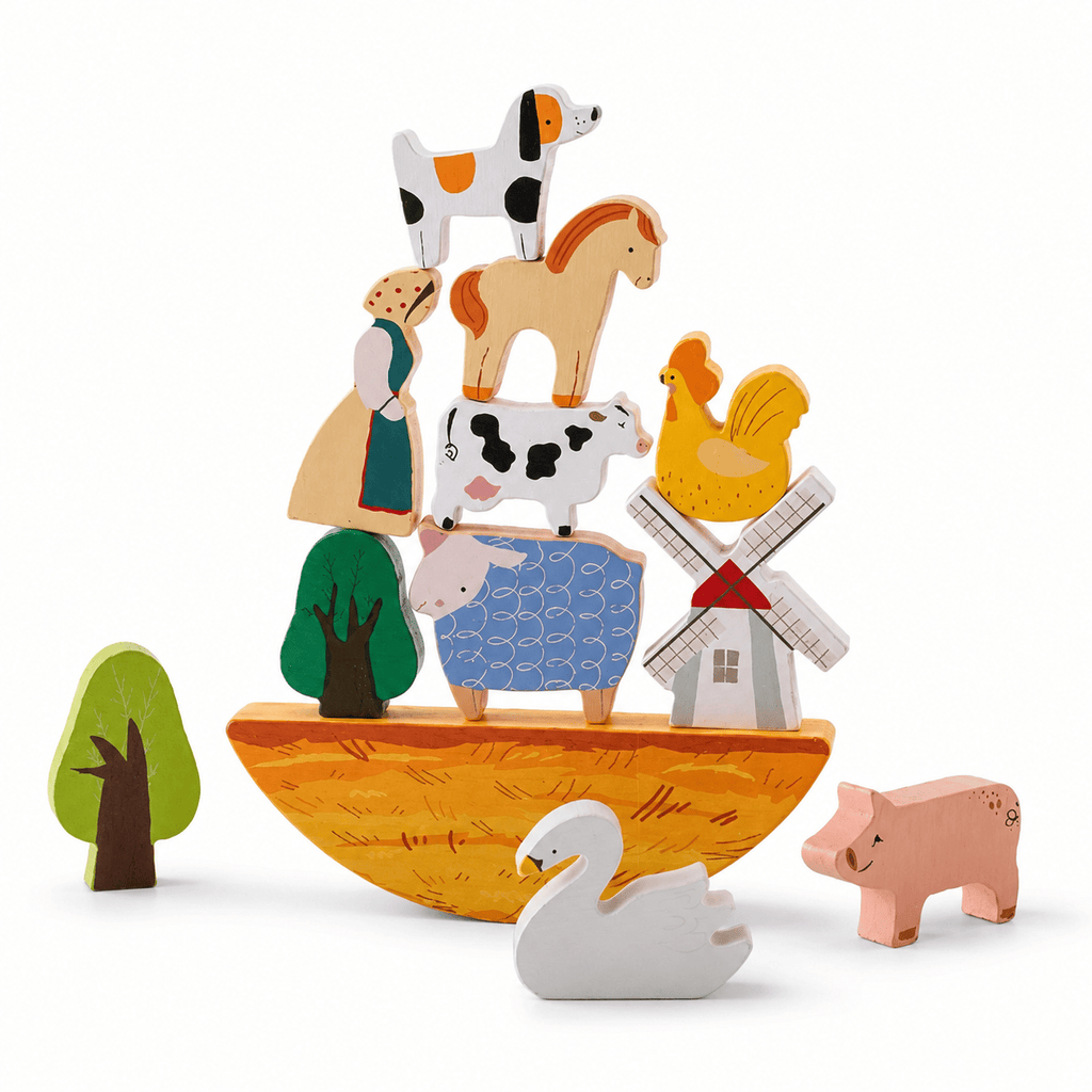Montessoriland Montessori-Balancierspiel mit Bauernhoftieren