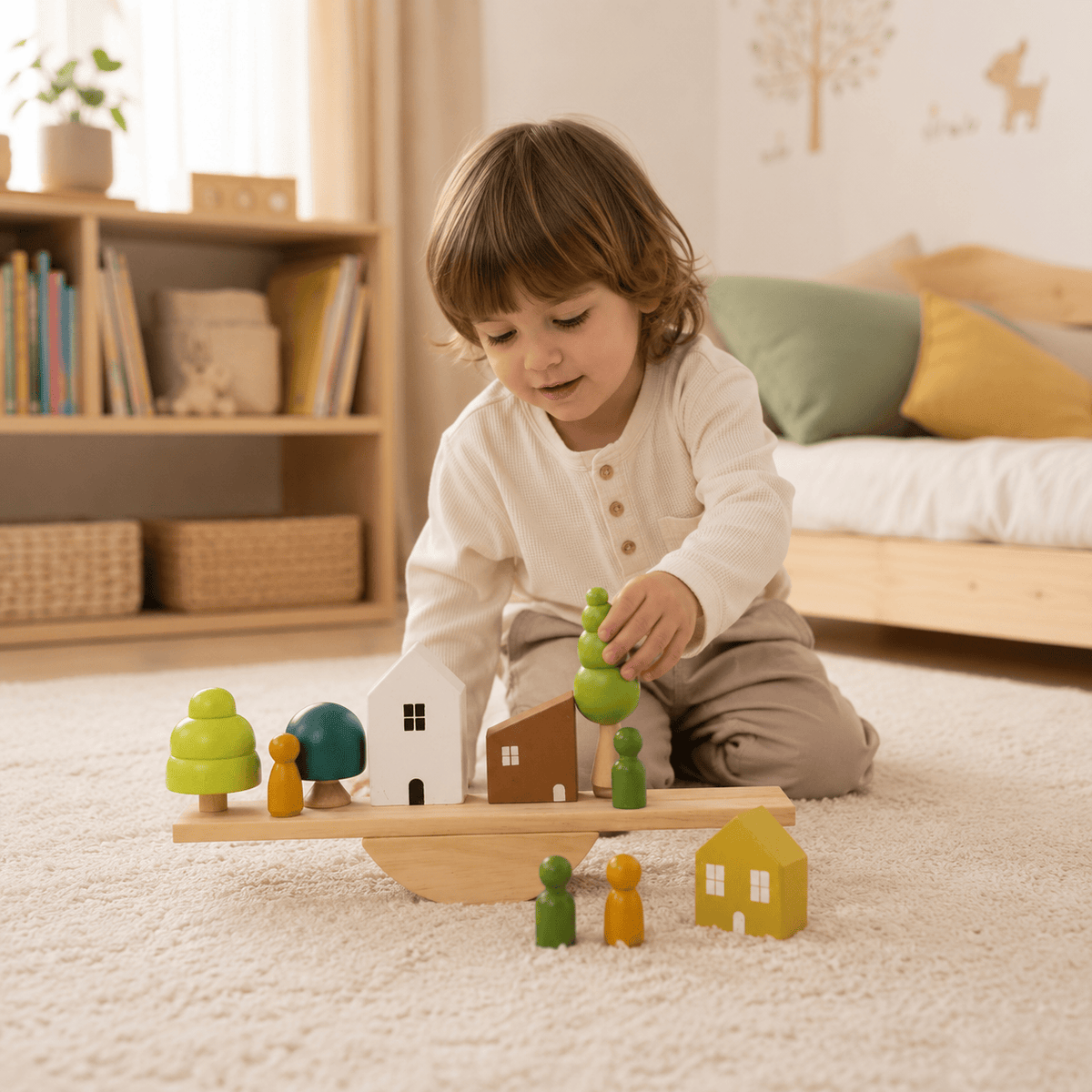 Montessoriland Montessori-Balancierspiel mit Waldfiguren