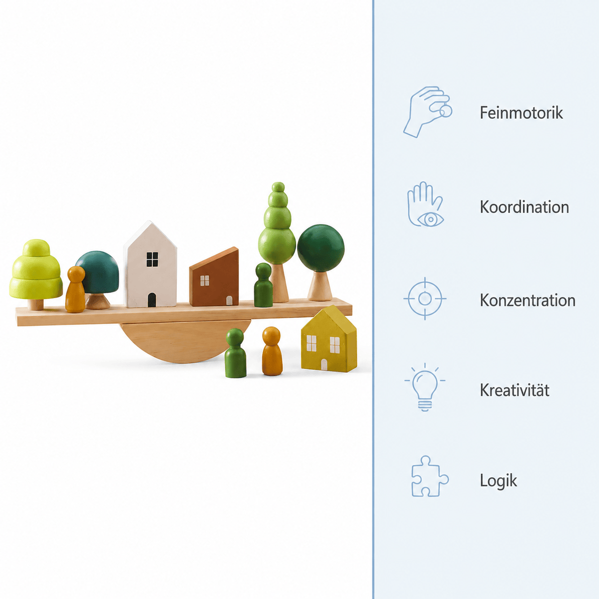Montessoriland Montessori-Balancierspiel mit Waldfiguren