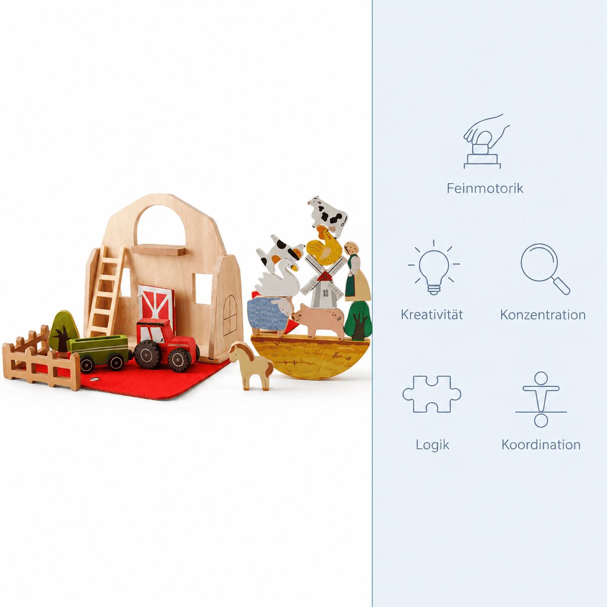 Montessoriland Montessori-Bauernhof-Spielset