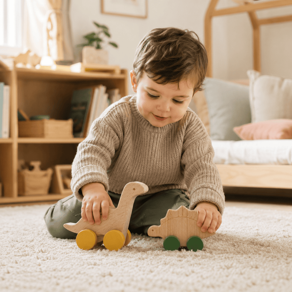 Montessoriland Montessori-Dinosaurierautos