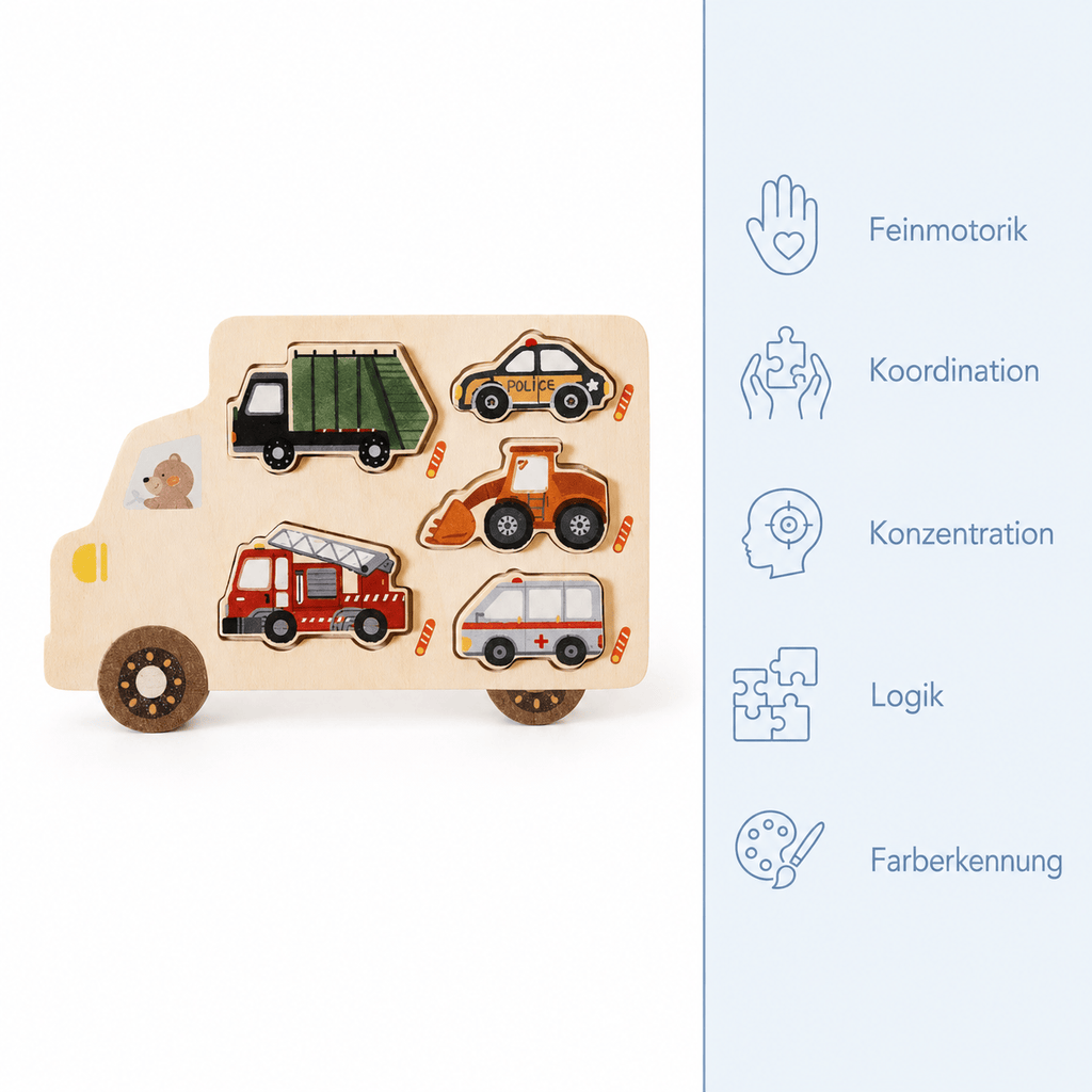Montessoriland Montessori-Fahrzeugpuzzle