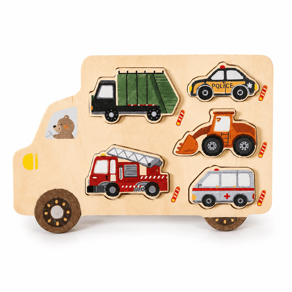 Montessoriland Montessori-Fahrzeugpuzzle