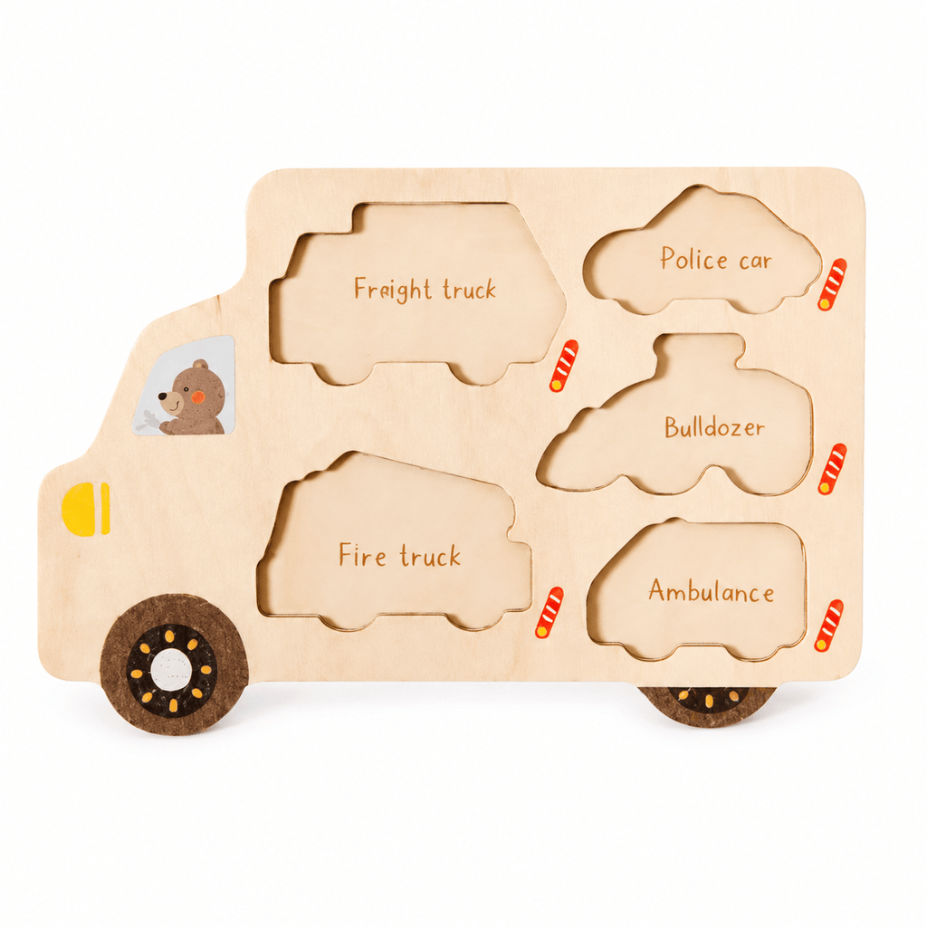 Montessoriland Montessori-Fahrzeugpuzzle