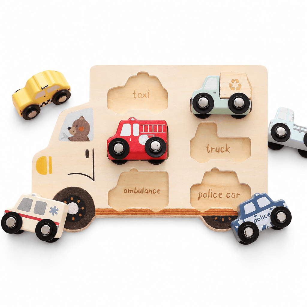 Montessoriland Montessori-Fahrzeugpuzzle