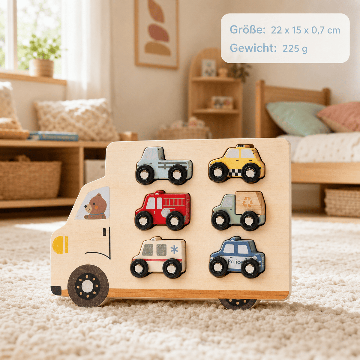 Montessoriland Montessori-Fahrzeugpuzzle