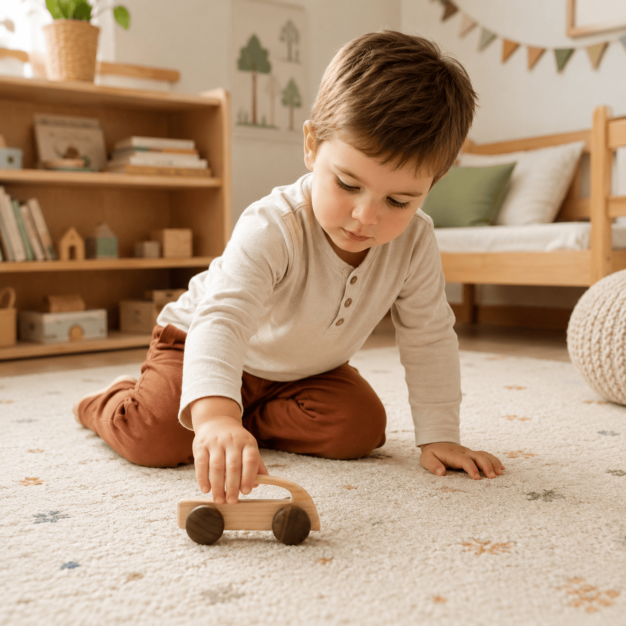 Montessoriland Montessori-Holzauto mit Griff Bild