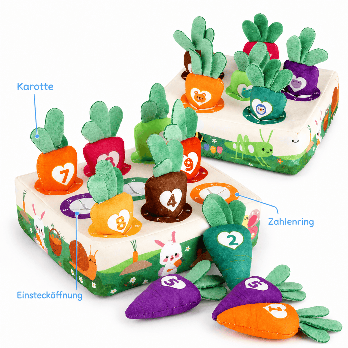 Montessoriland Montessori-Karotten-Steckspiel