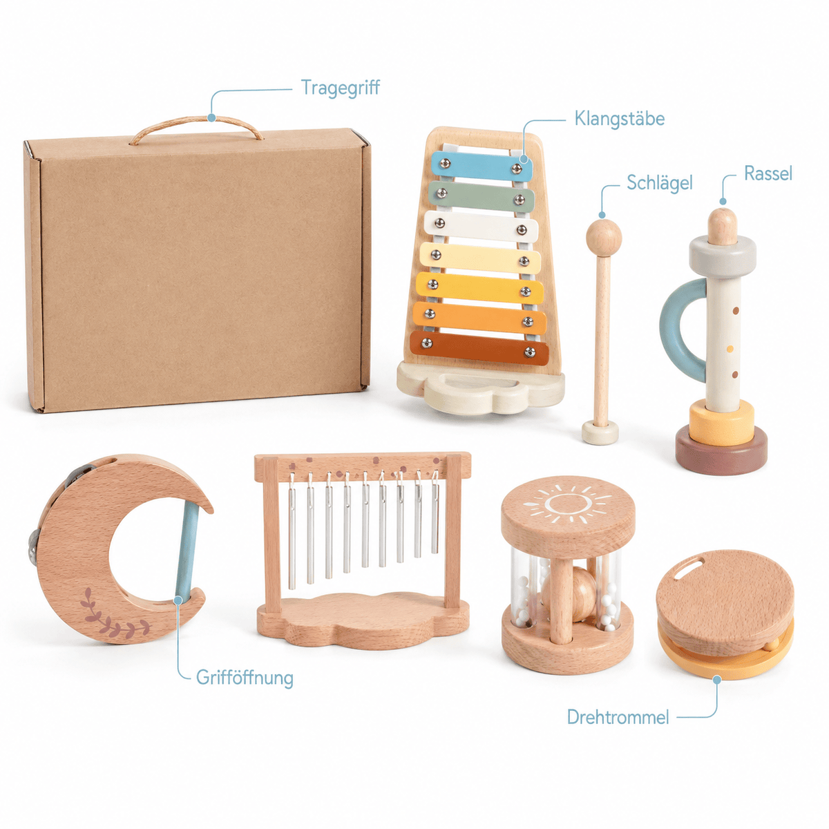Montessoriland Montessori-Musikinstrumente-Set