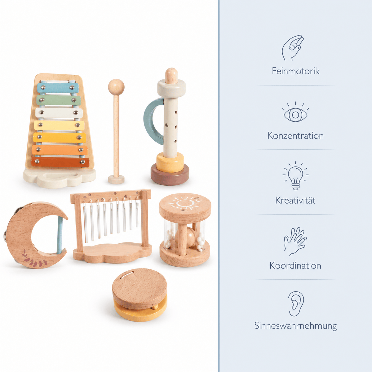 Montessoriland Montessori-Musikinstrumente-Set