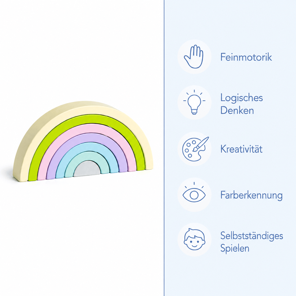Montessoriland Montessori-Regenbogen-Stapelspiel