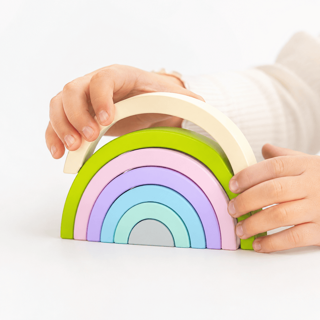 Montessoriland Montessori-Regenbogen-Stapelspiel