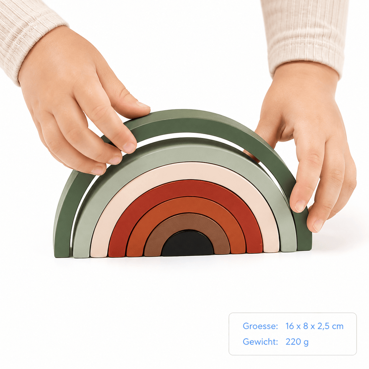 Montessoriland Montessori-Regenbogen-Stapelspiel