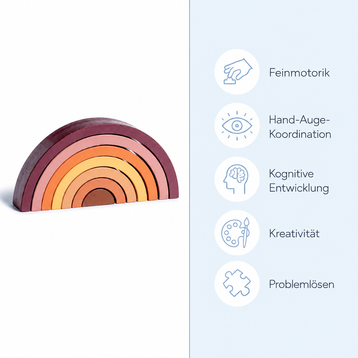 Montessoriland Montessori-Regenbogen-Stapelspiel Bild