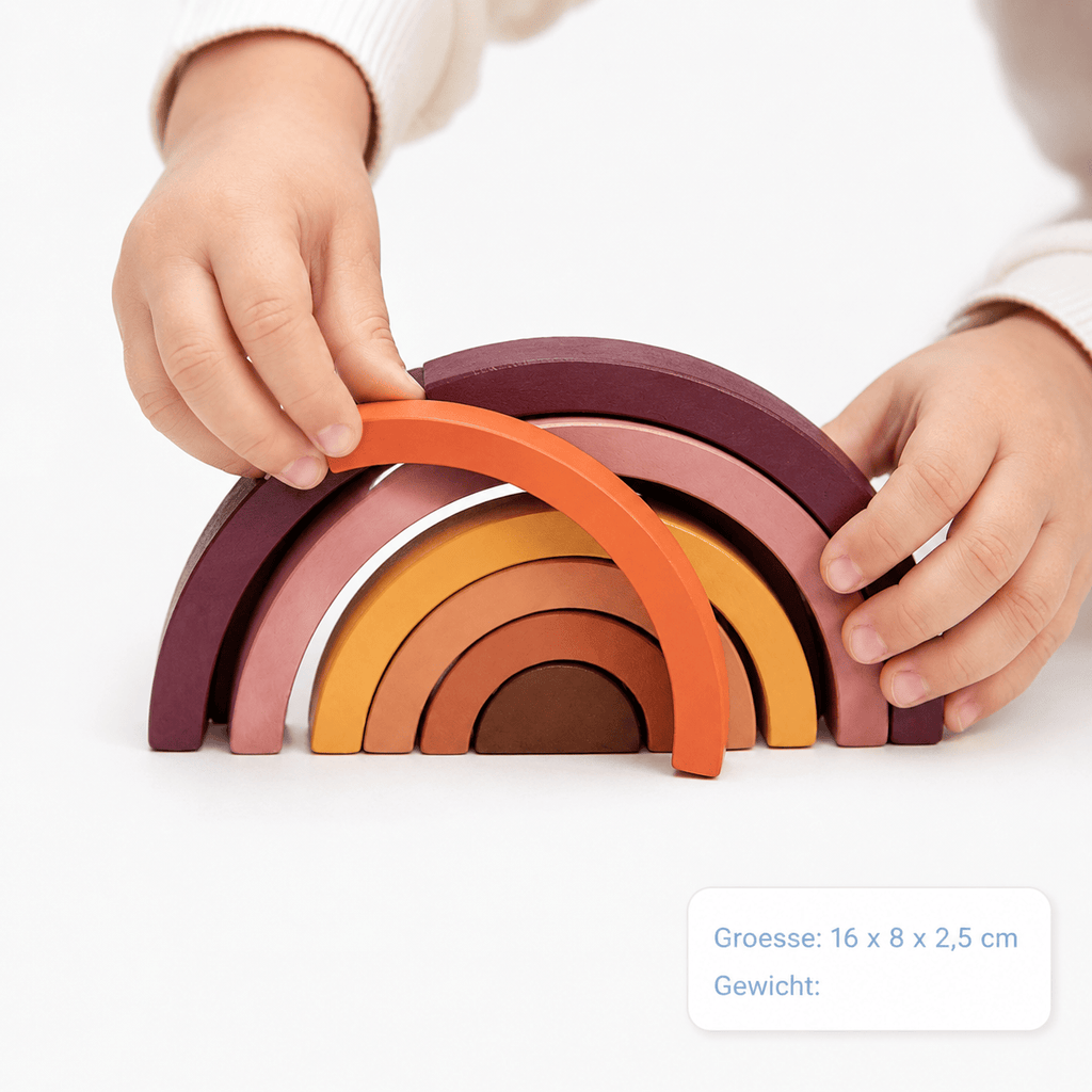 Montessoriland Montessori-Regenbogen-Stapelspiel