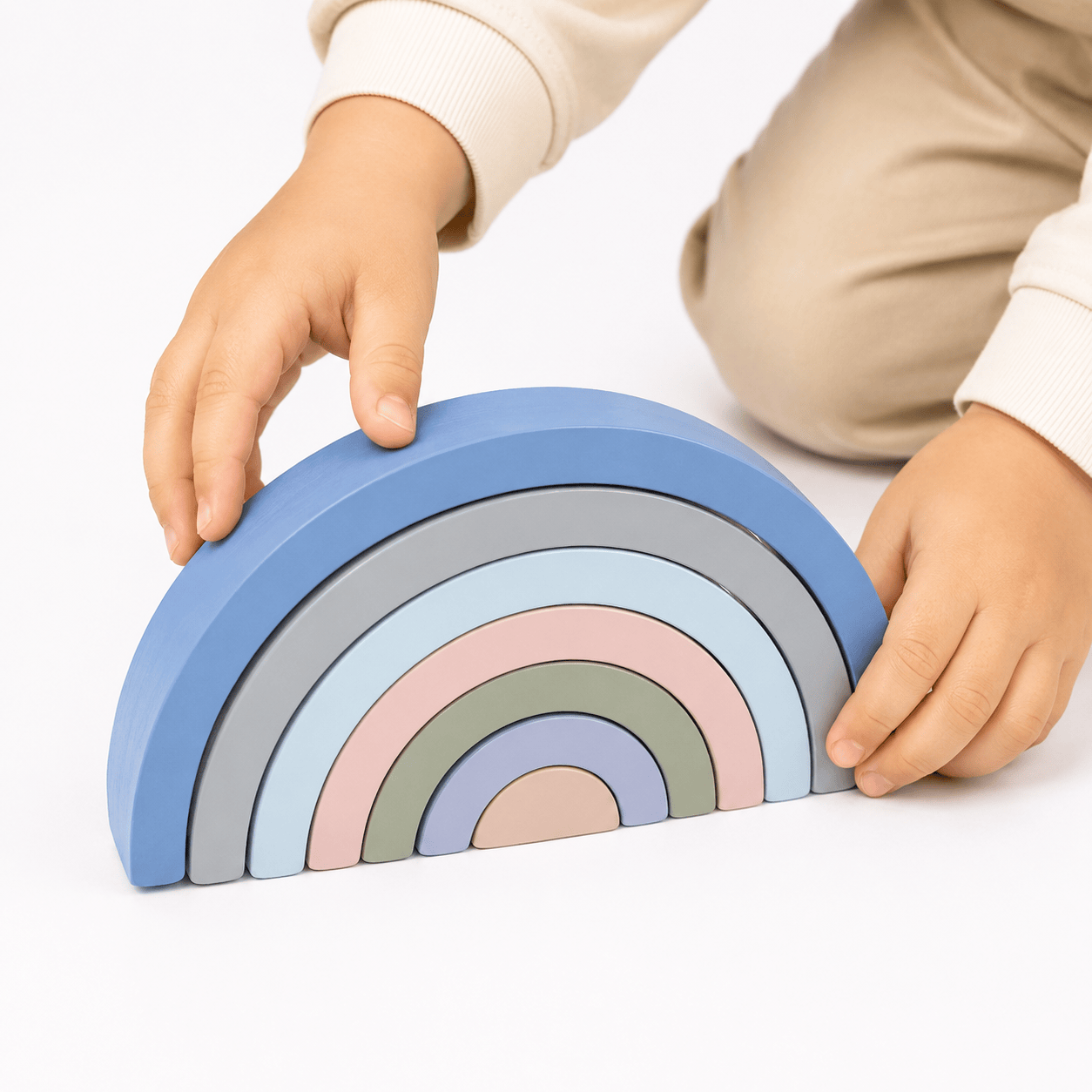 Montessoriland Montessori-Regenbogen-Stapelspiel Bild