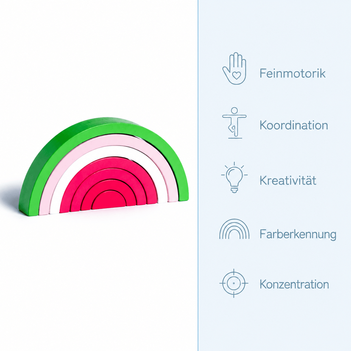 Montessoriland Montessori-Regenbogen-Stapelspiel Bild