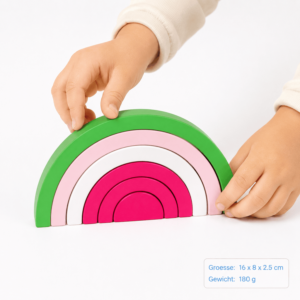 Montessoriland Montessori-Regenbogen-Stapelspiel