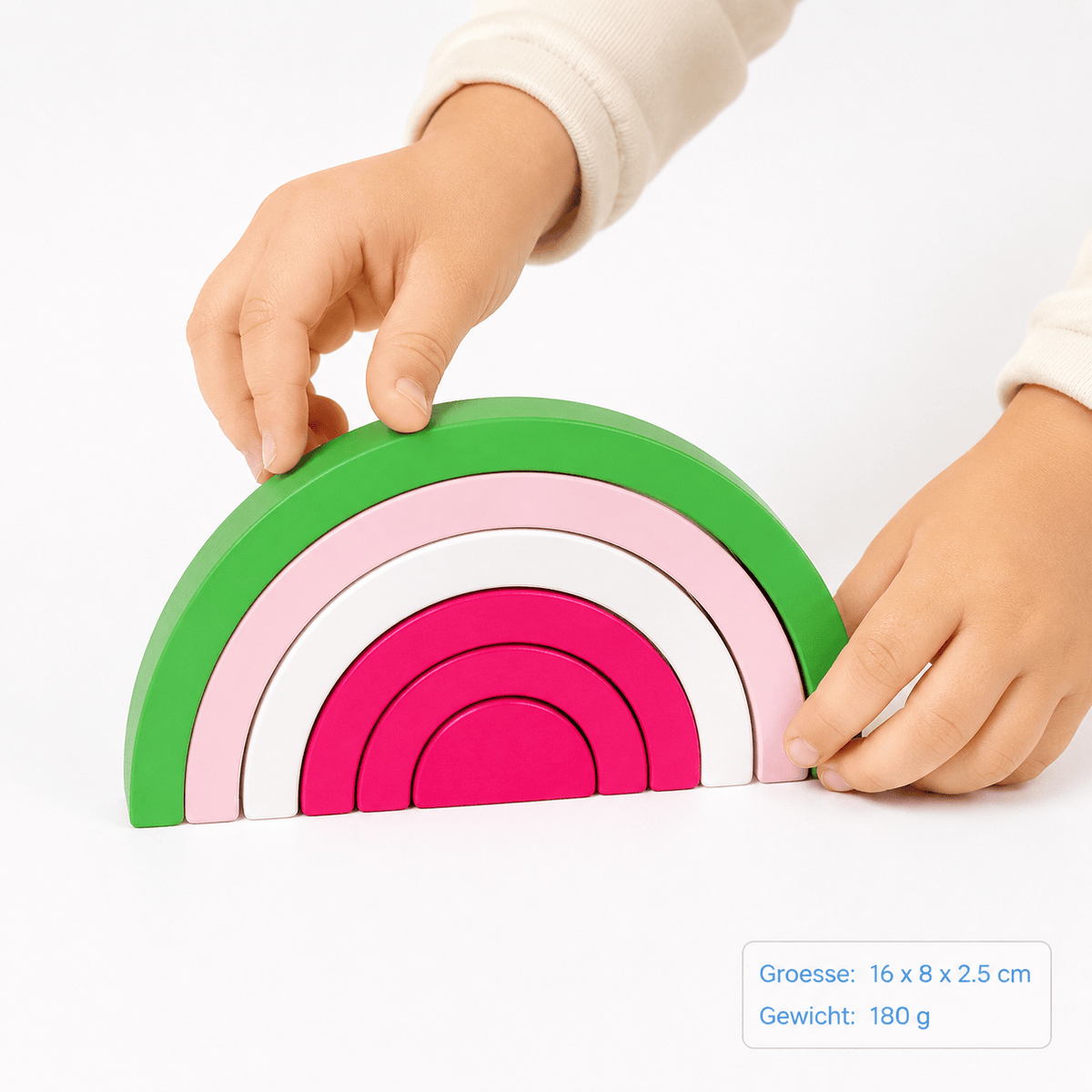 Montessoriland Montessori-Regenbogen-Stapelspiel