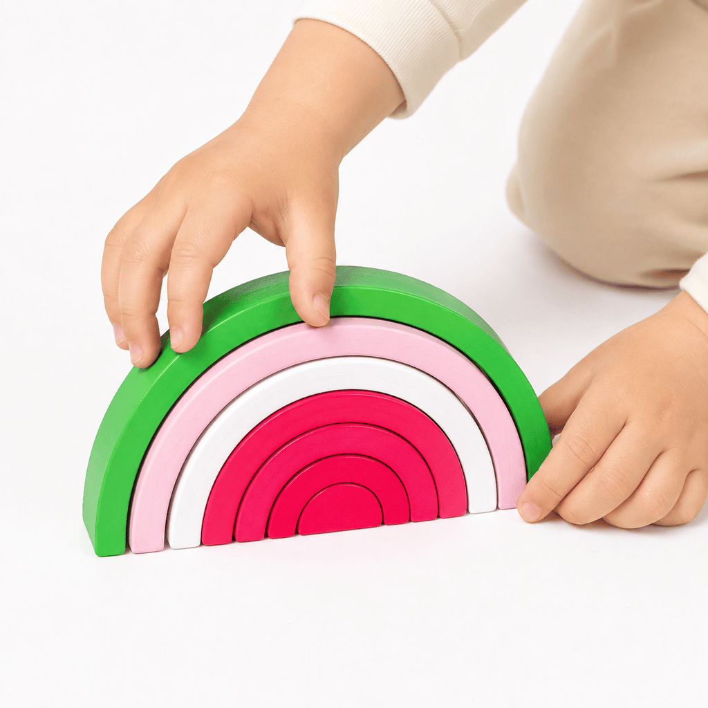 Montessoriland Montessori-Regenbogen-Stapelspiel