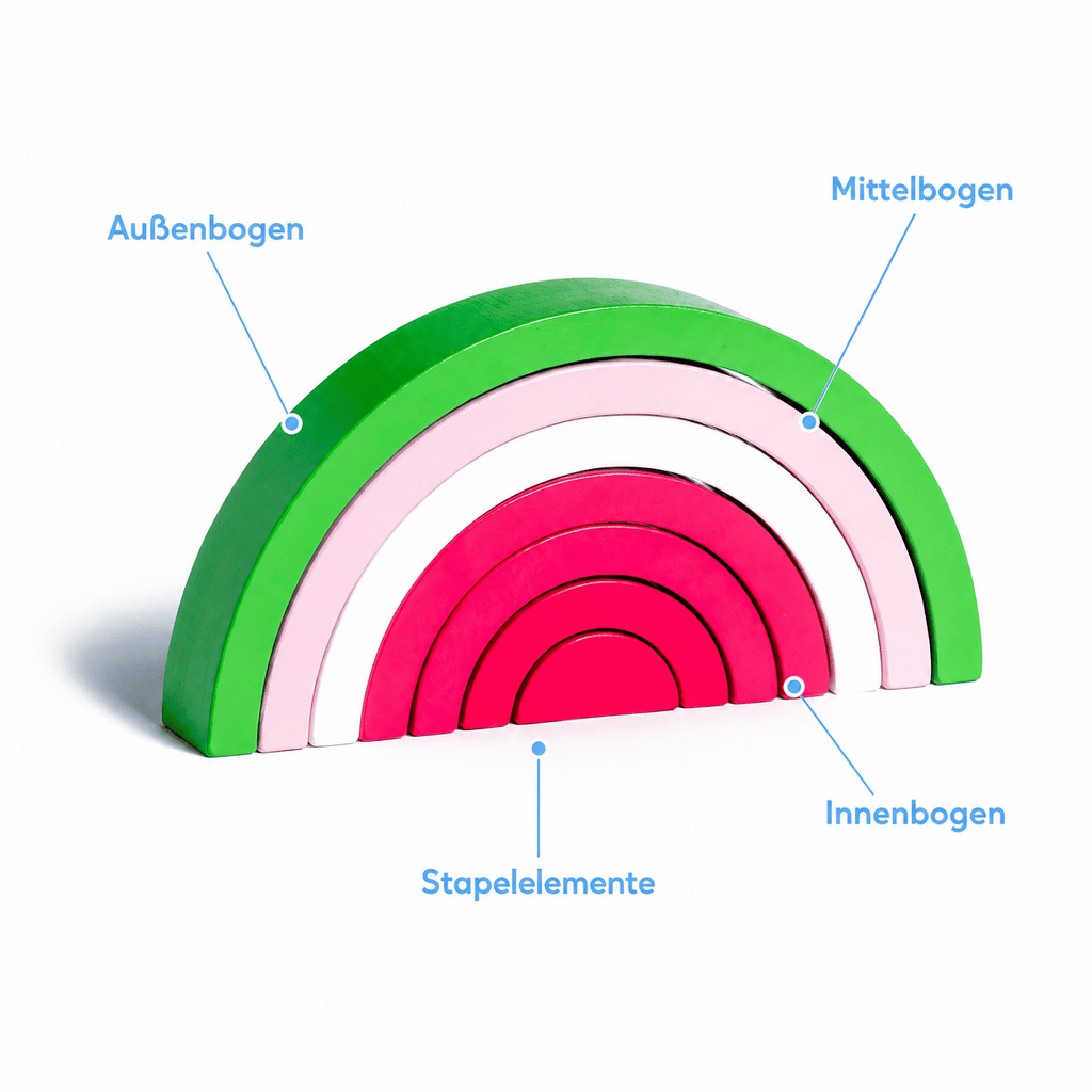 Montessoriland Montessori-Regenbogen-Stapelspiel