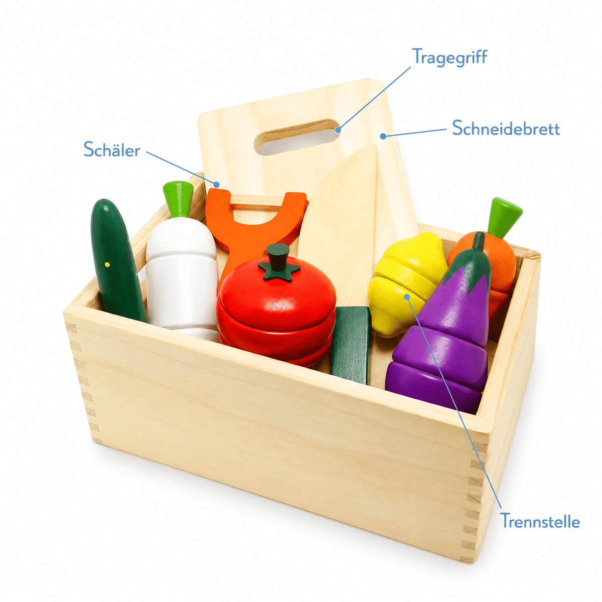 Montessoriland Montessori-Schneidegemüse-Set