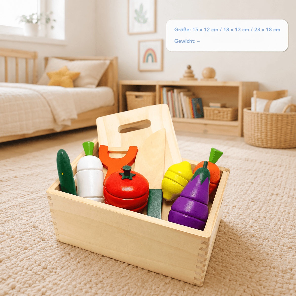 Montessoriland Montessori-Schneidegemüse-Set